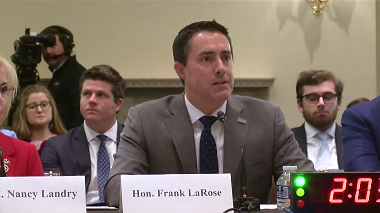Hon. Frank LaRose delivers opening statement at Elections Subcommittee Hearing