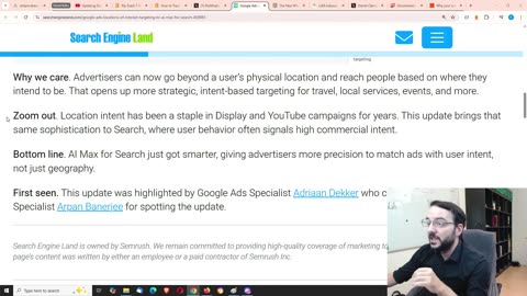 Google Ads adds ‘Locations of Interest’ targeting to AI Max for Search - Article Review