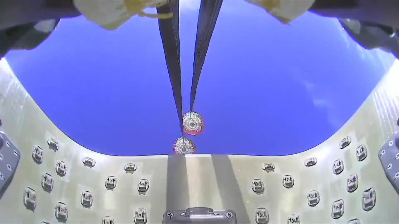 NASA's SpaceX Crew-9 mission Dragon main parachutes have deployed back to Earth