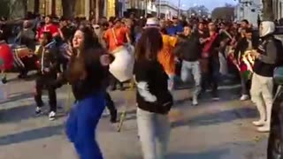 Comparsa VALORES (de ANSINA) en Barrio Palermo de Montevideo, Uruguay (08/06/2025)
