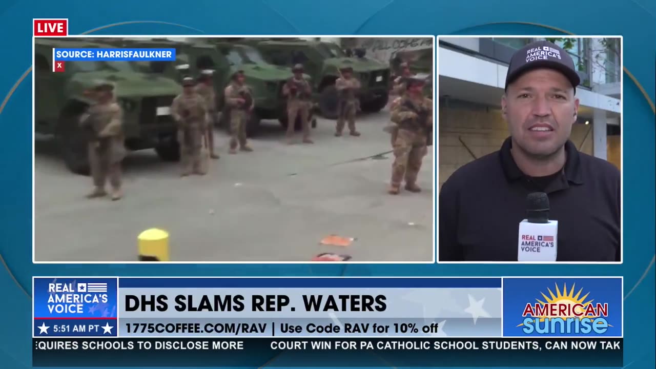 DHS SLAMS REP. WATERS / LIVE IN L.A.