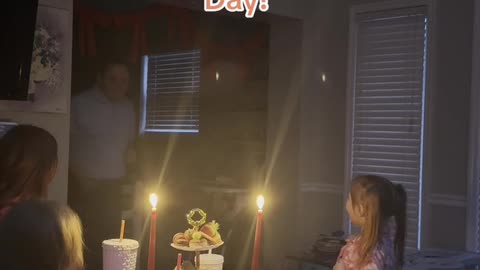 Wife and Kids Surprise Dad With Fancy Dinner at Home on Valentine's Day