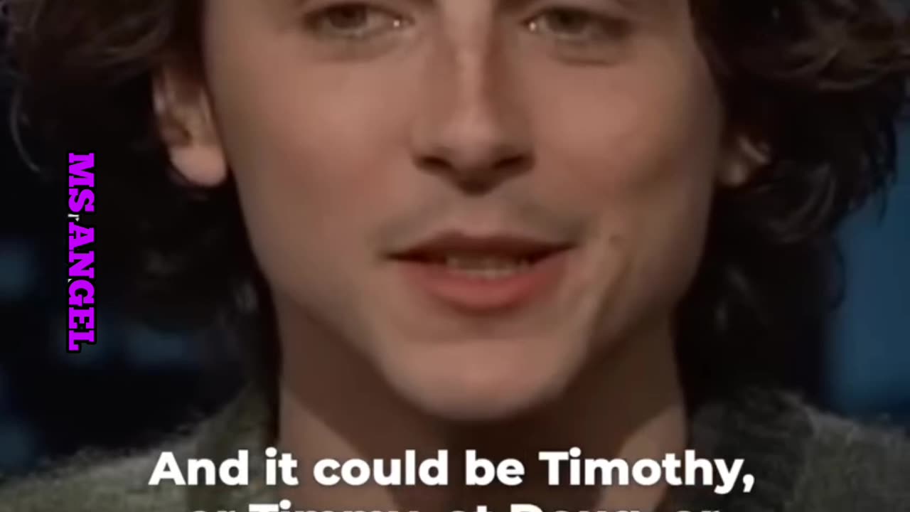 TIMOTHEE CHALAMET IS NOT HAPPY WITH HIS NAME!!