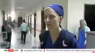 Miss Victoria from Britan Telling the Situation of Genocide
