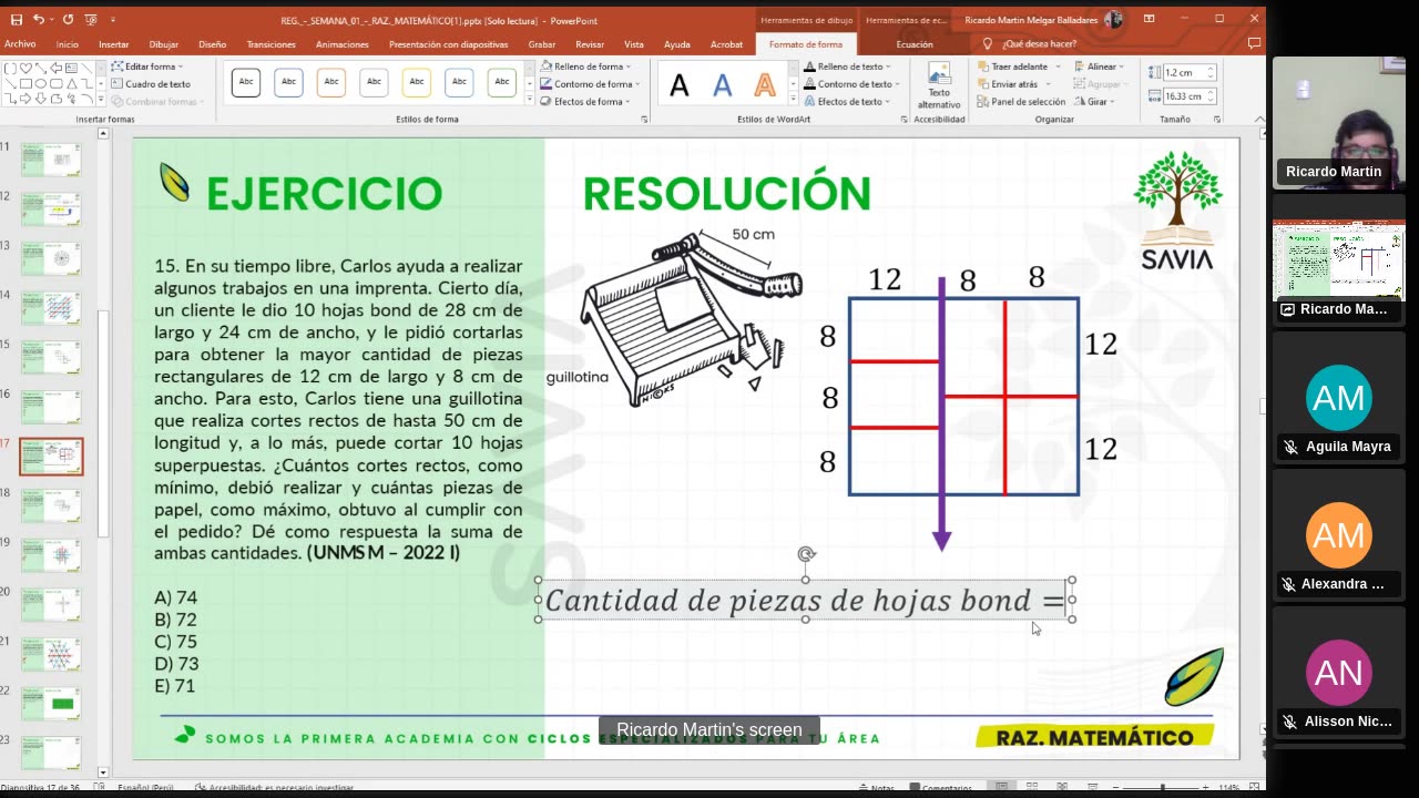 SAVIA SEMIANUAL 2024 | Semana 01 | Raz Mat S2