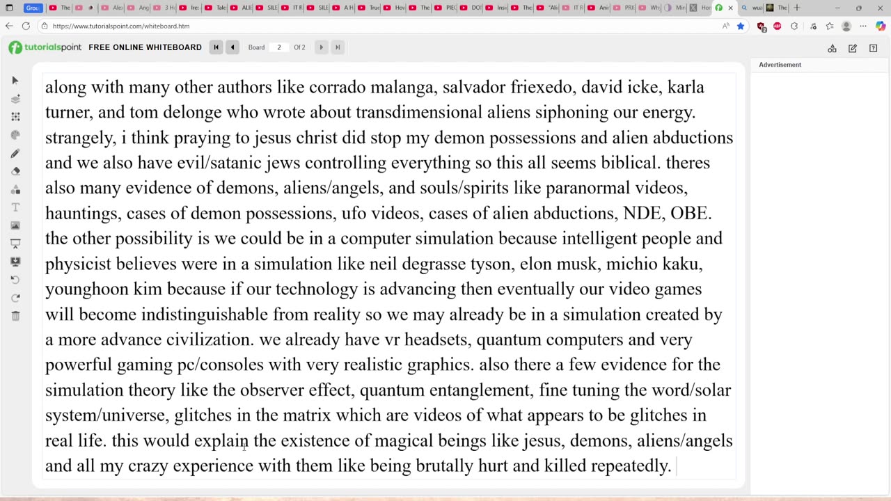 biblical/loosh farm/computer simulation