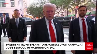 FULL GAGGLE: President Trump Takes Questions From Reporters Upon Arrival At Joe's Seafood In D.C.