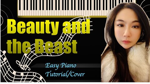 Beauty and the Beast PIANO Easy Slow Short Tutorial