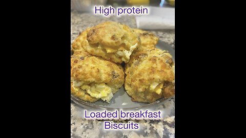 High protein loaded cheddar breakfast biscuits