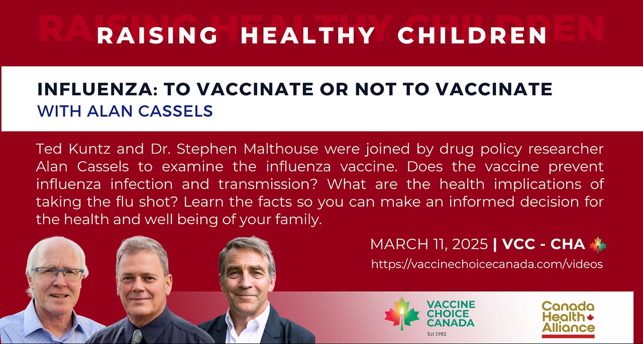 Influenza - To Vaccinate or Not to Vaccinate - Alan Cassels