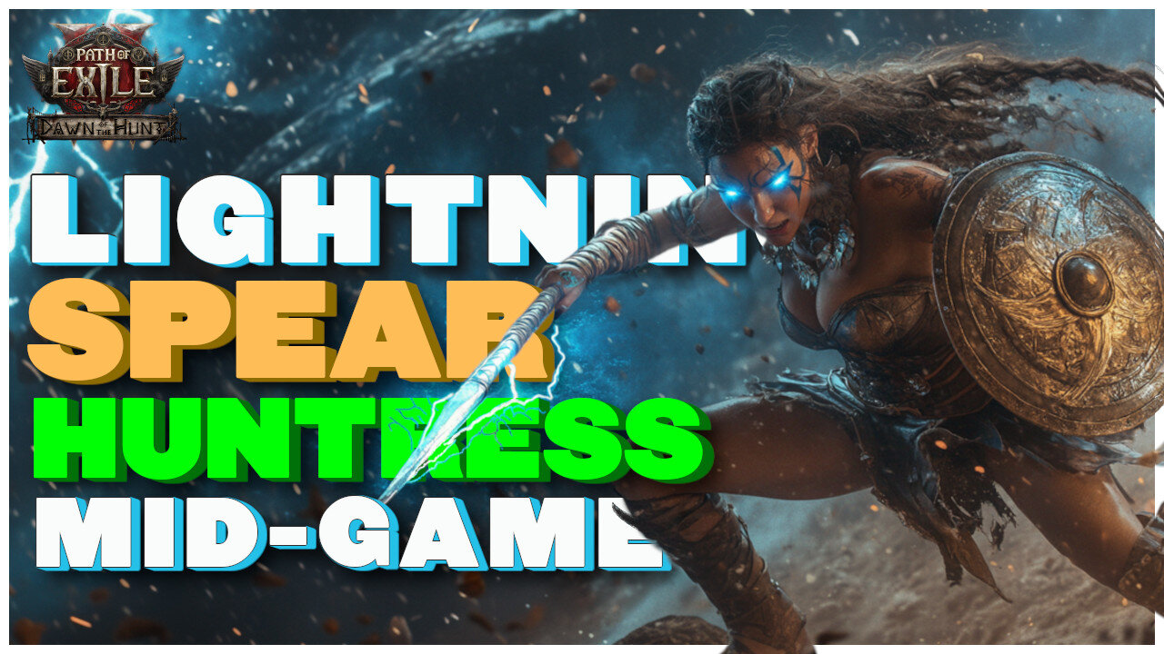 Lightning Spear Huntress MidGame Mapping Build Showcase - Explode Your Enemies in a Volley of Spears