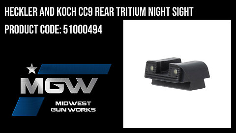 Heckler And Koch CC9 Rear Tritium Night Sight - 51000494
