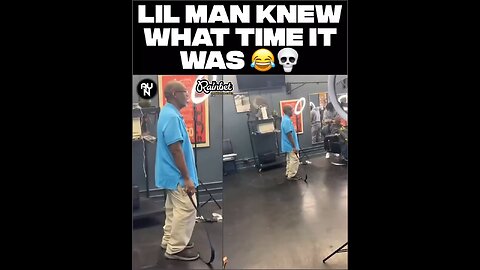 grand dad takes son to get hair cut