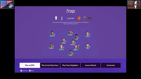 Sports Pitch Soccer 2025-2026: Game #2 [Manchester United F.C. at Tottenham Hotspur F.C.]