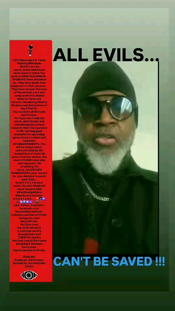 ▪︎ALL EVILS CAN'T BE SAVED▪︎