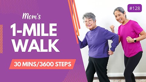 30 MINUTE INDOOR WALKING WORKOUT 1 Mile Walk Beginners, Seniors