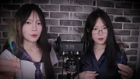 ASMR (Sub✔) No talking Relaxing twin mouth sound for sleep