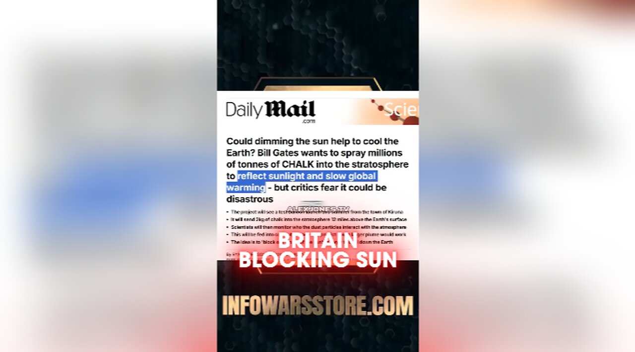 Alex Jones: Britain Admits To Spraying Chemtrails To Block The Sun - 4/23/25