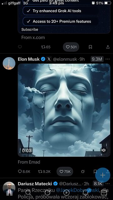 Elon Musk X post