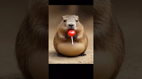 Capybara lollipop 🍭 😍