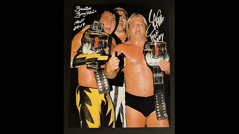 august-1985-barry Windham & mike rotundo vs. Brutus beefcake & Greg valentine