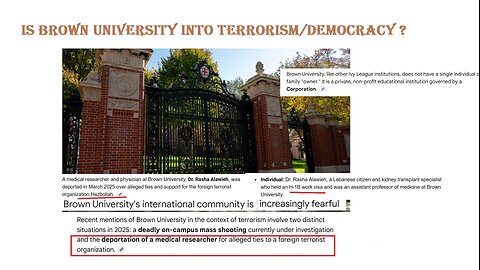Brown University, I check for frauds, scams and terrorism links