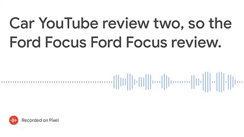 Ford focus car review