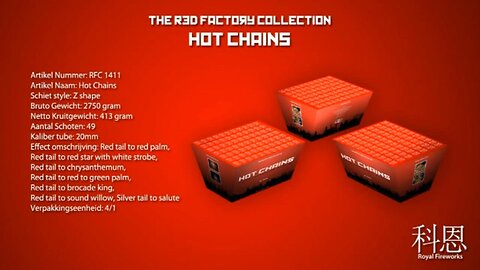The R3D Factory Collection - Hot Chains - 49 Schots Vuurwerk Cake