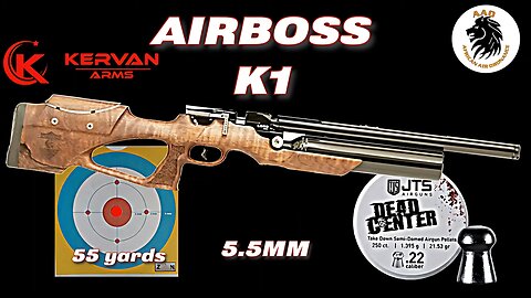 Kervan Arms K1 5 5mm 55-yard Test with JTS Dead Center 21 53 gn pellets