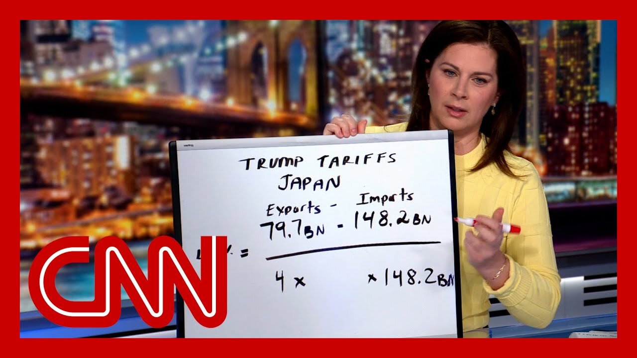 Erin Burnett breaks out whiteboard to explain Trump’s tariff math