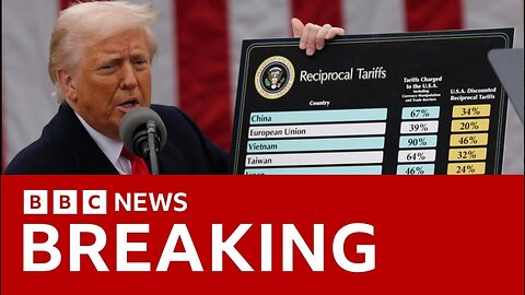 Trump unveils sweeping global tariffs in watershed moment for world trade | BBC News