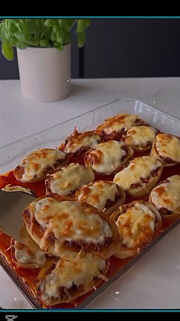 Cheesy Baked Potato Boats with Béchamel Sauce