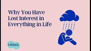 Millions are starting to lose interest in everything, and it's a sign that