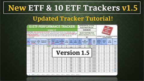 New! ETF Performance Trackers v1.5 & Updated Tracker Tutorial for Version 1.5