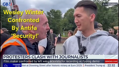 Wesley Winter Confronted By Antifa 'Security 'heavies at the Bell Hotel in Epping, Essex.
