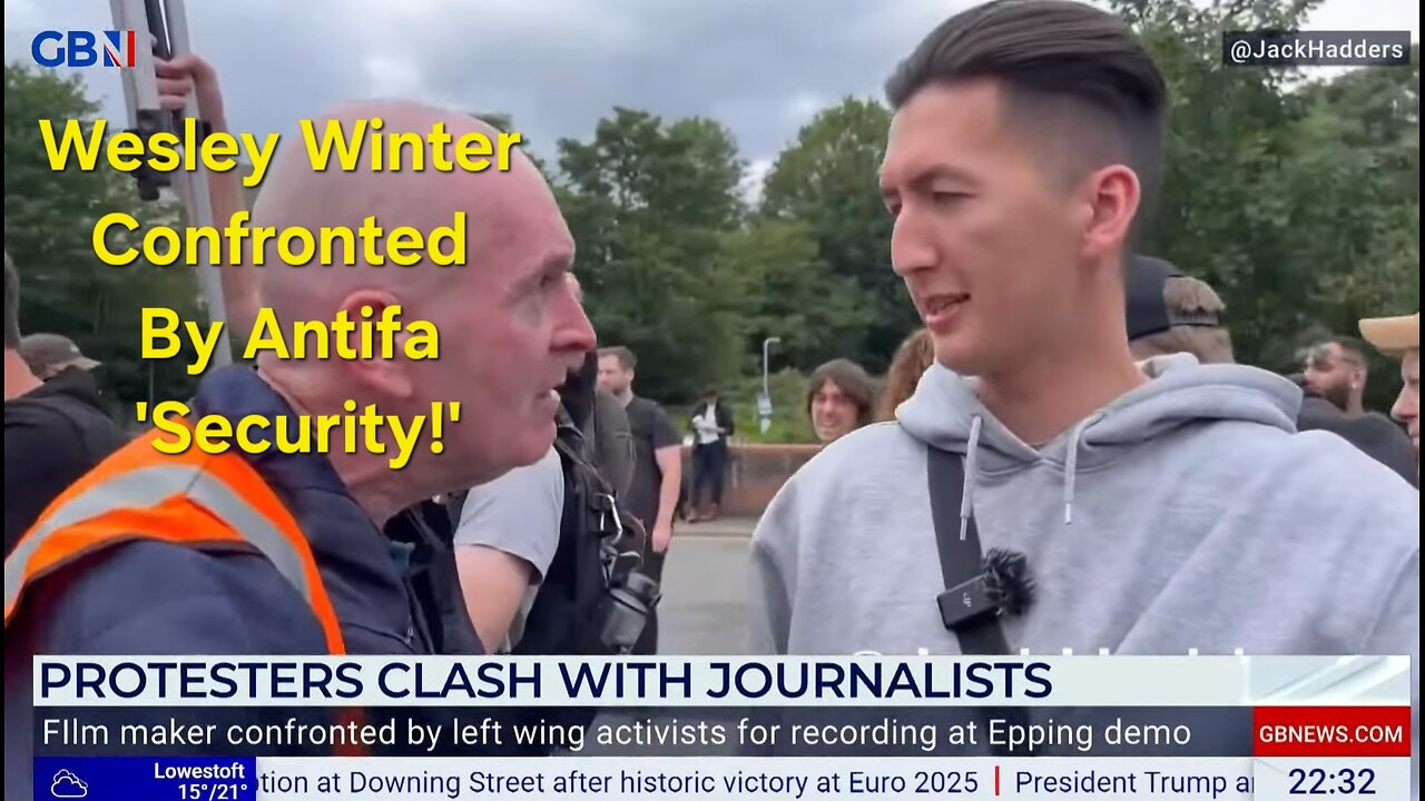 Wesley Winter Confronted By Antifa 'Security 'heavies at the Bell Hotel in Epping, Essex.