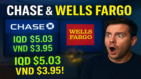 💵 CHASE & WELLS FARGO SCREENS SHOW Iraqi Dinar $5.03 + VND $3.95! 🔥 Is This the RV Moment ⏳💥