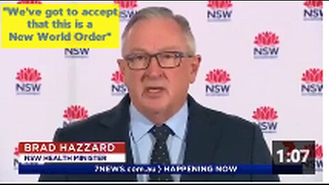 "NSW Health Minister Brad Hazzard's Multiple References to the New World Order"