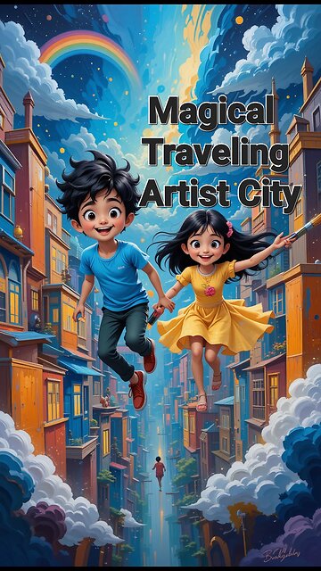 Magical Traveling Artist City| Adventure with Ronni and Jhilik | Dreamy Animated Short Film 4K