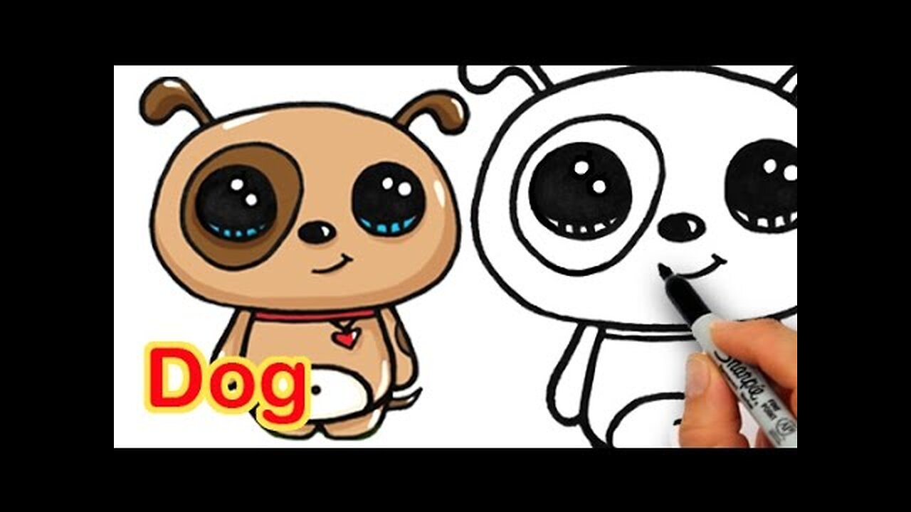 How to Draw a Dog - Simple and Cute