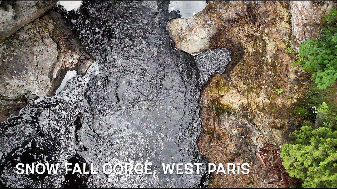 Snow Fall Gorge , West Paris in 4K