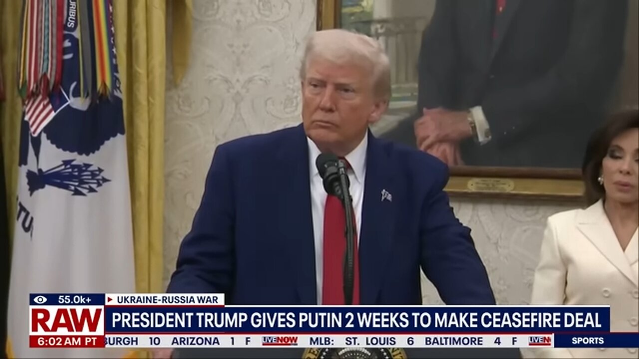 WATCH: President Trump gives Putin 2 weeks to make ceasefire deal