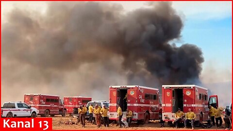 Massive wildfire in central California threatens homes, injures 3 people as it burns out of control