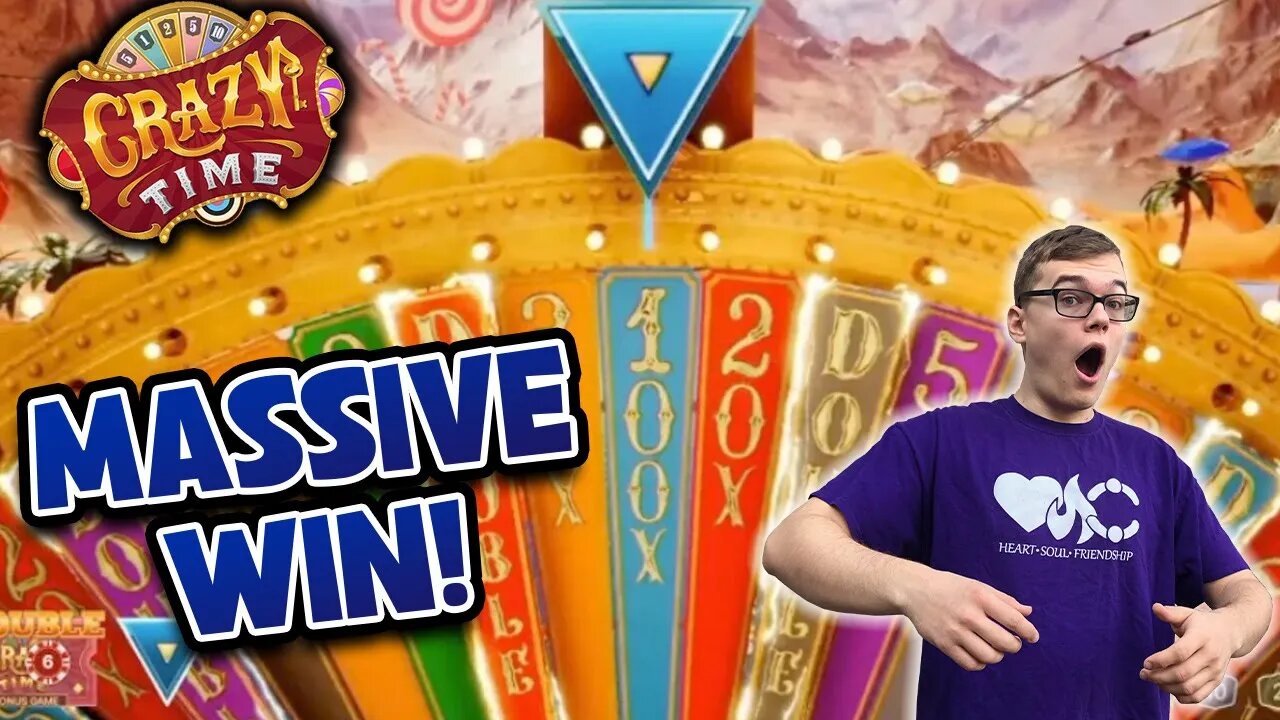 100X CRAZY TIME WIN PAYS MASSIVE!