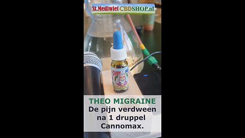 Migraine : Theo voelt de pijn afnemen na 1 druppel Super CBD gemaakt met Cannomax