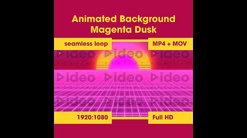 🧑‍🎤Magenta Dusk • Zoom Teams Streamer Background Neon Club Office Seamless Virtual Ambient Modern