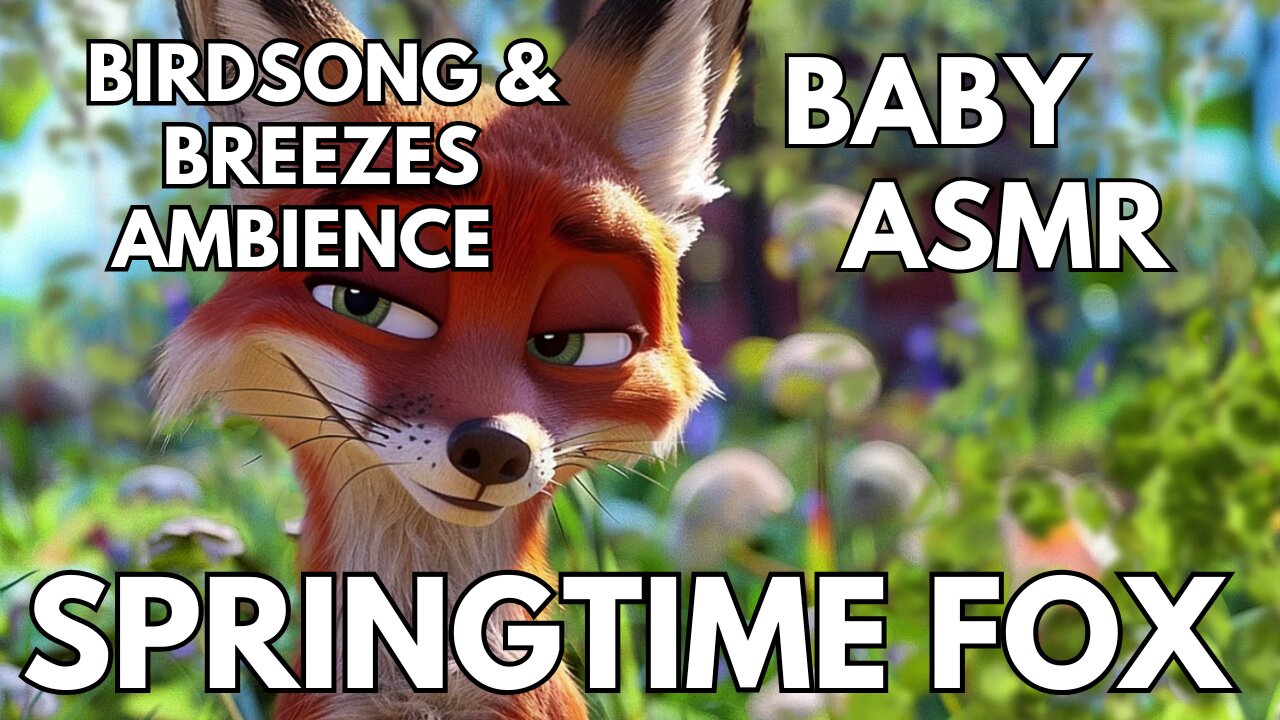 🍼 Springtime Fox Ambience | Birdsong & Breezes | 4K Baby & Toddler ASMR | Springtime