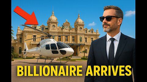 Billionaire Arrives in Helicopter at Monte Carlo Casino | Luxury Lifestyle 2025
