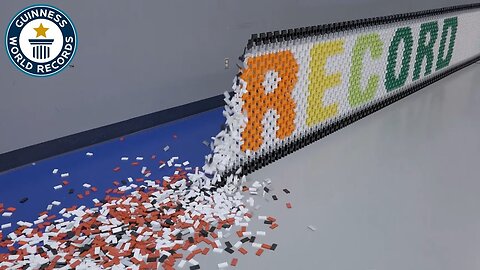 Longest Domino Wall Topple - Guinness World Records