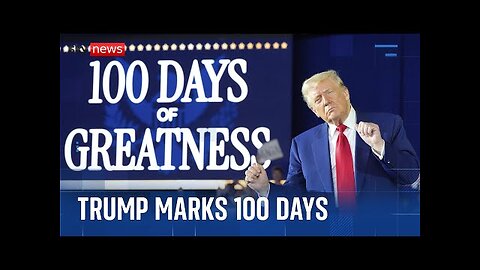 A bombastic Trump marks 100 days in office